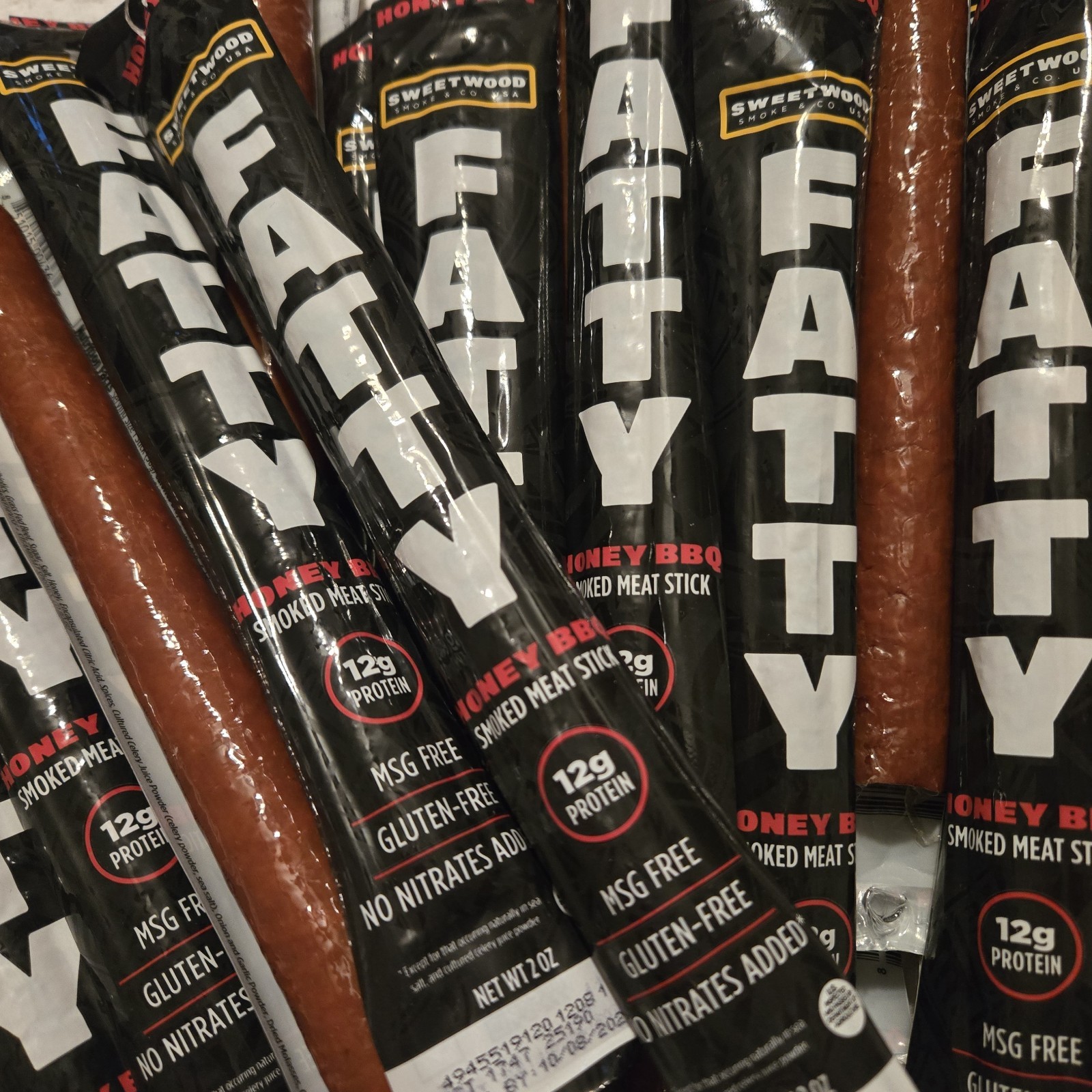 20 FATTY 2 oz. Honey BBQ Smoked Beef Sticks Exp. 10/26