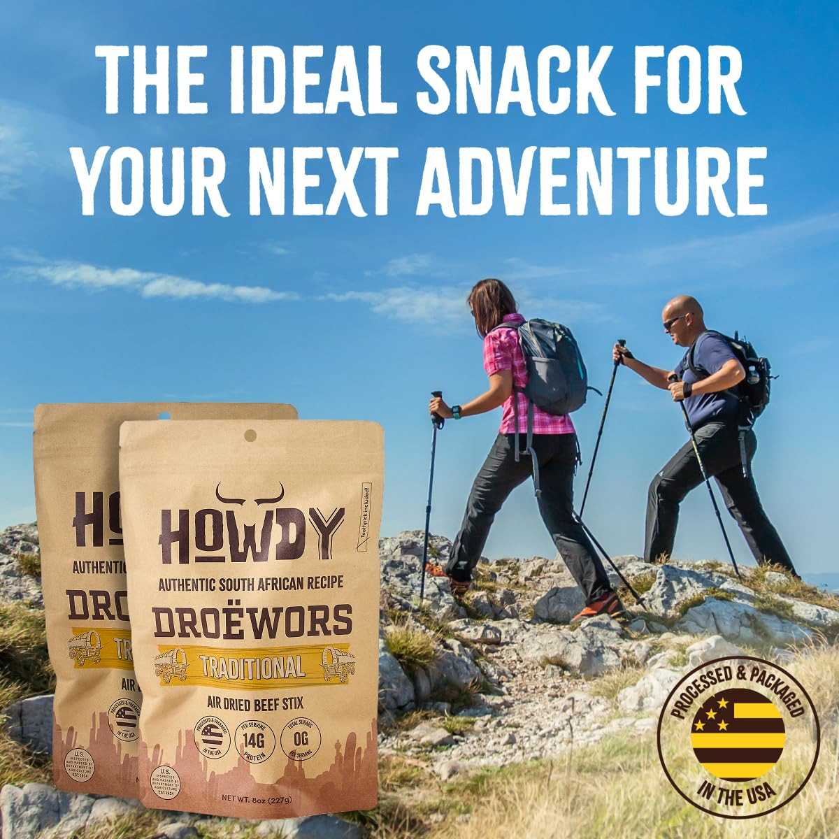snax Handcraft Authentic Small Batch Droëwors Beef Sticks Sugar Free, Soy Free,