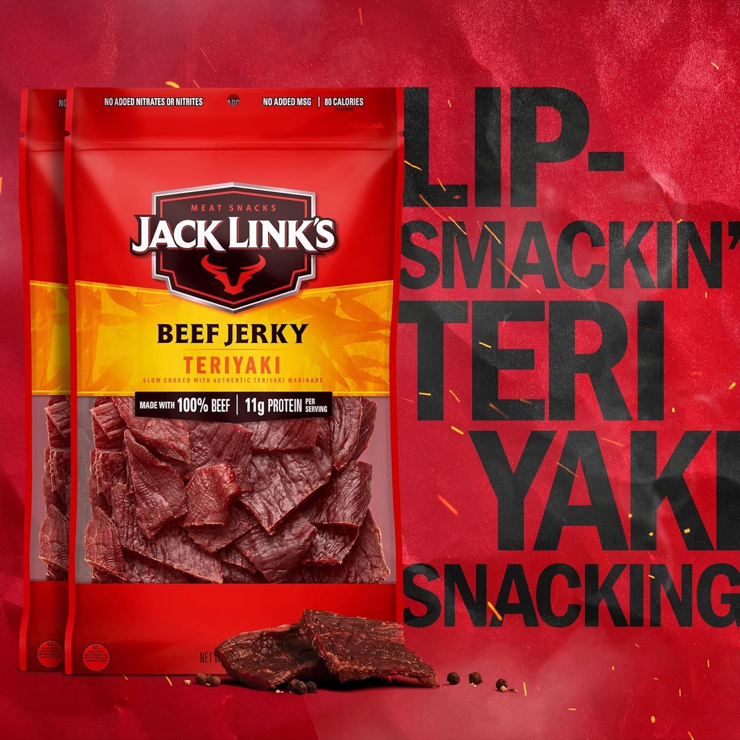 Jack Link’s Teriyaki Beef Jerky – (2 Pack) 9 18 Ounce (Pack of 1),