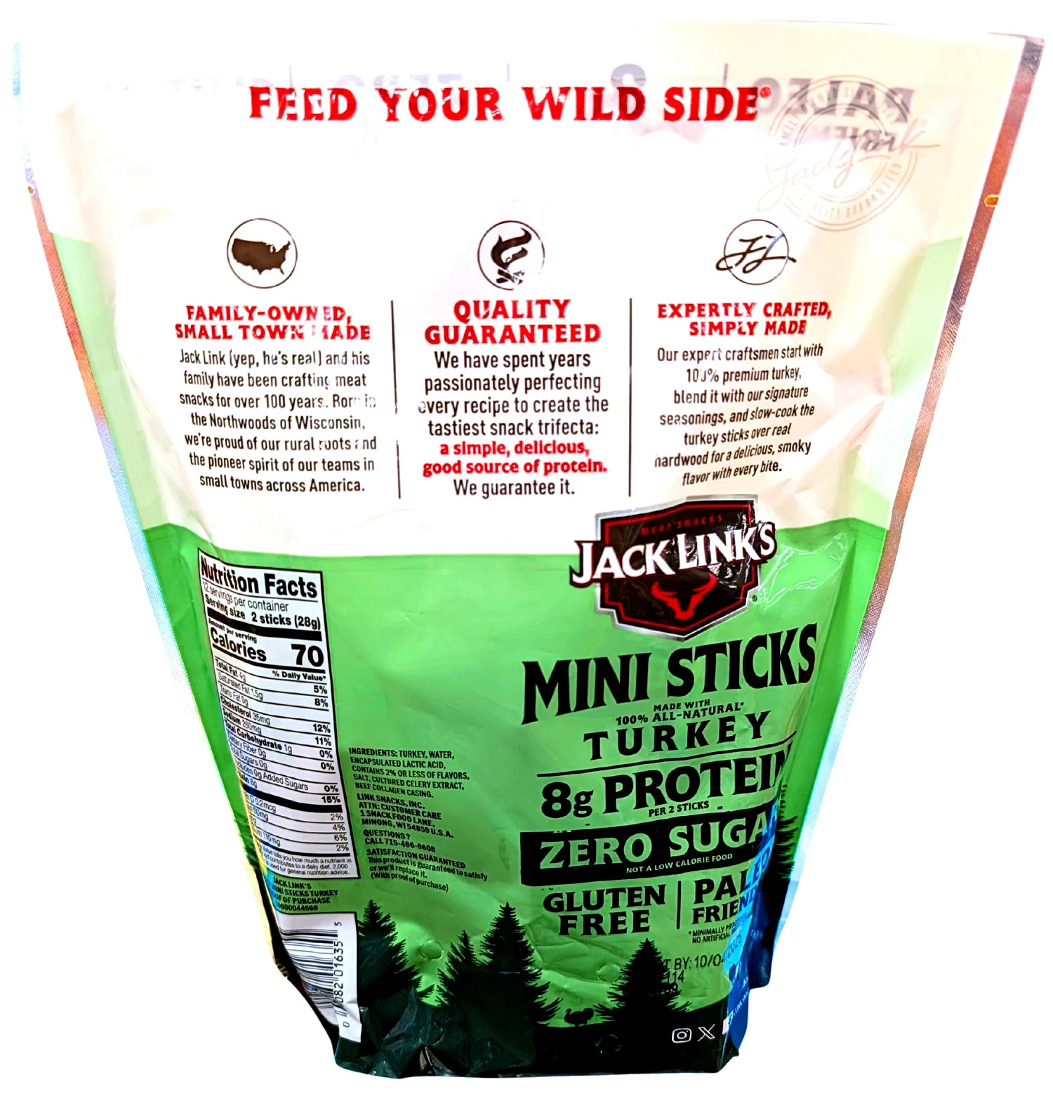 Jack Link’s Savory Herb Mini Turkey Stick 24 x 0.5 Oz EXP 09/2026