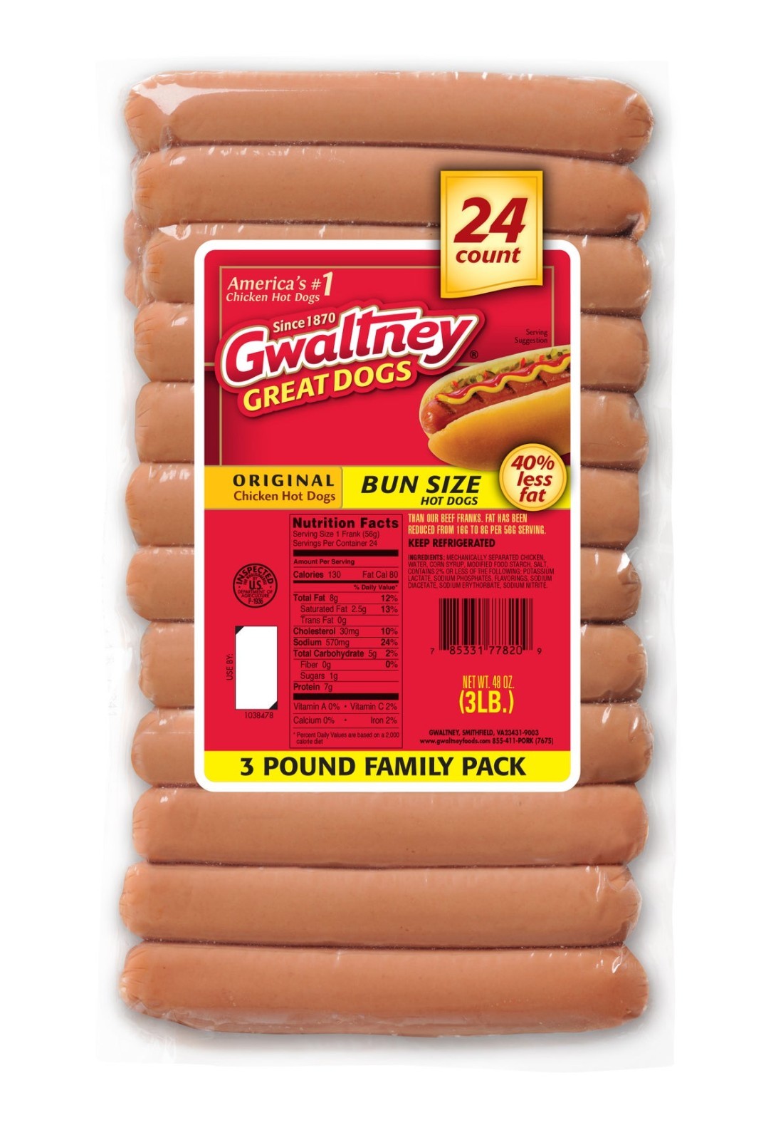 Gwaltney Great Dogs 3 Lb (2 Pack)
