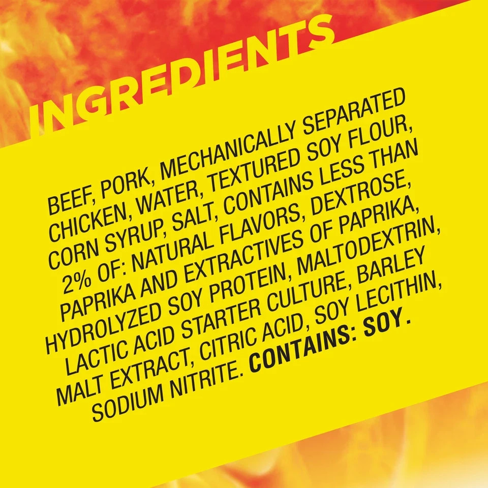 Slim Jim Smoked Meat Sticks, Original Flavor, 6g Protein Per Serving, Snack Size