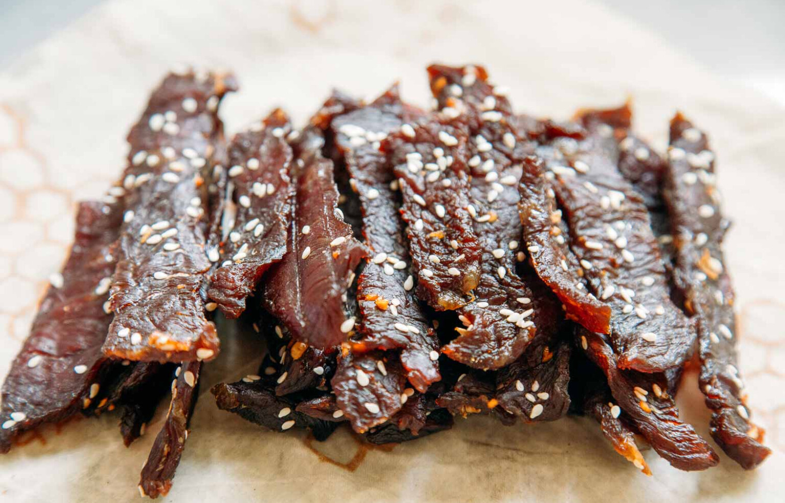 FINEST HOMEMADE Teriyaki BEEF JERKY 1LB BAG VACUUM SEALED