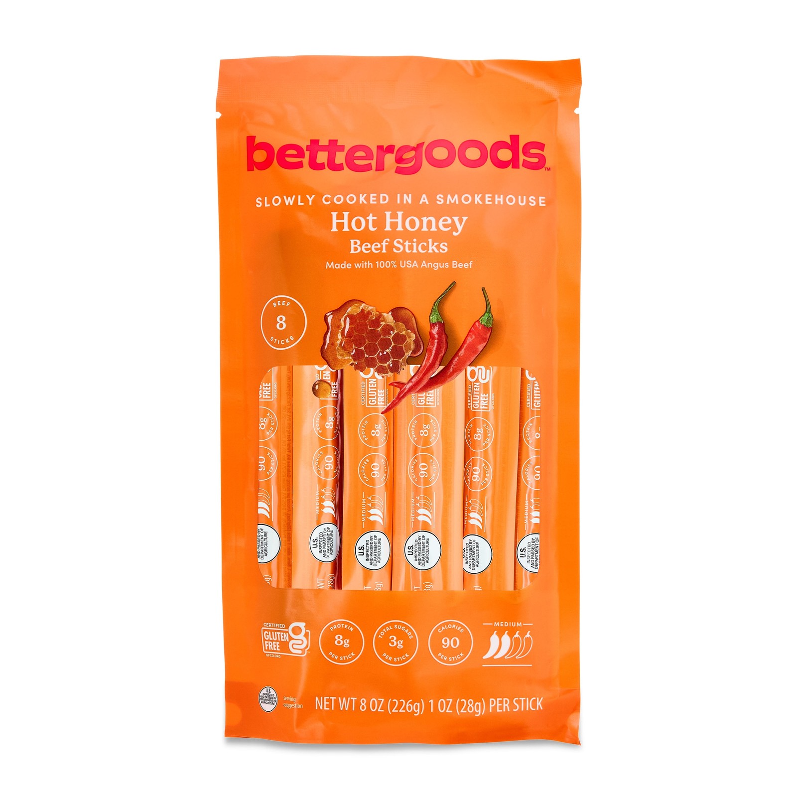 Hot Honey Beef Sticks 8 oz