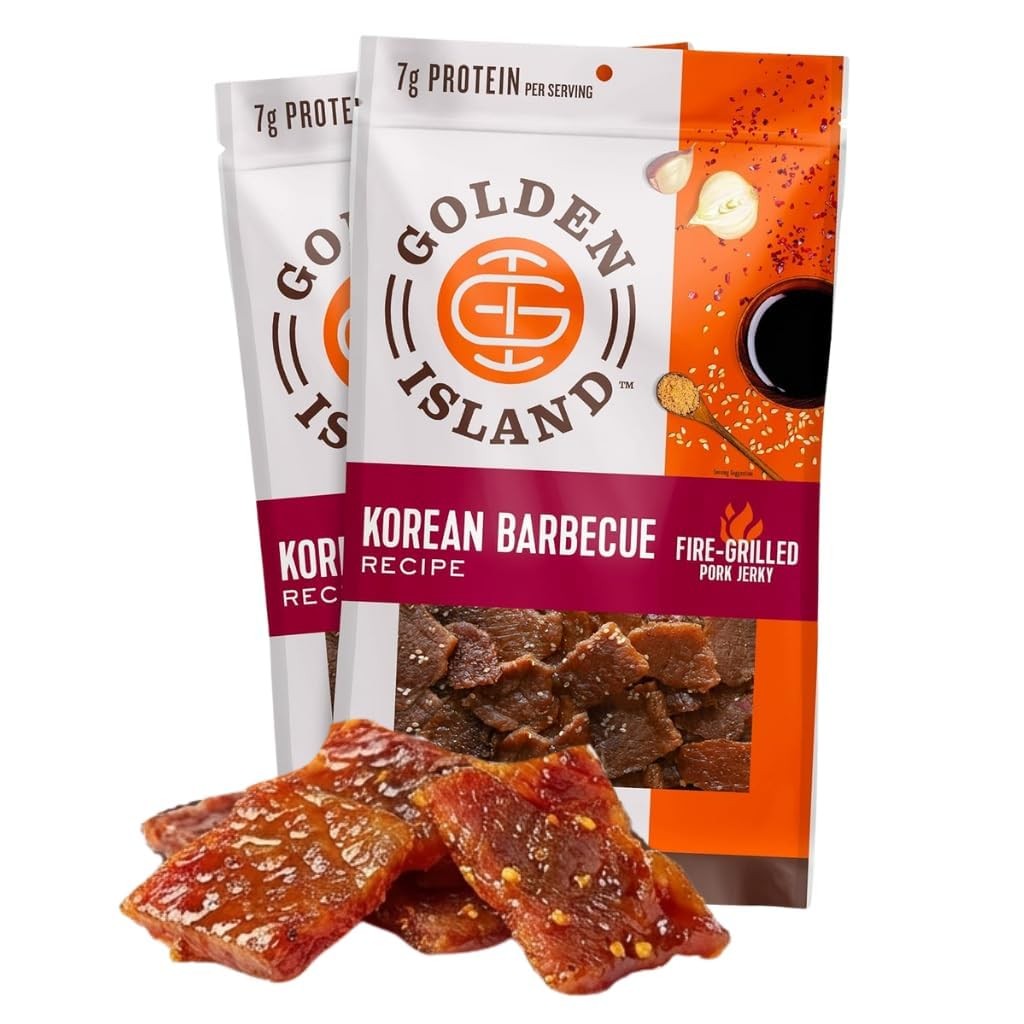 Korean BBQ Pork Jerky – (2 Pack) 9 oz Resealable Bag – Fire-Grilled Specialty…
