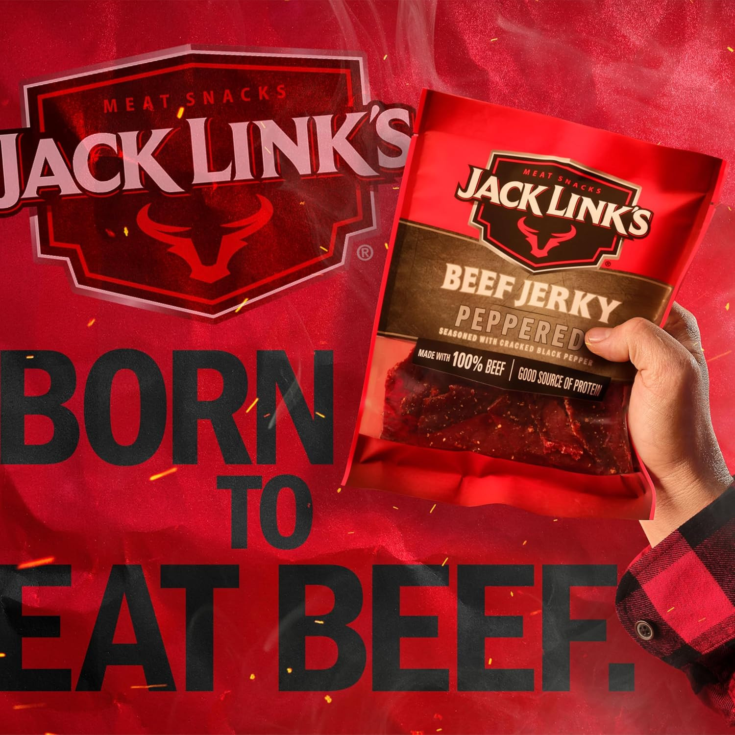 Beef Jerky – Peppered – Made with 100% Real Beef – Ready to Eat Real Meat Protei