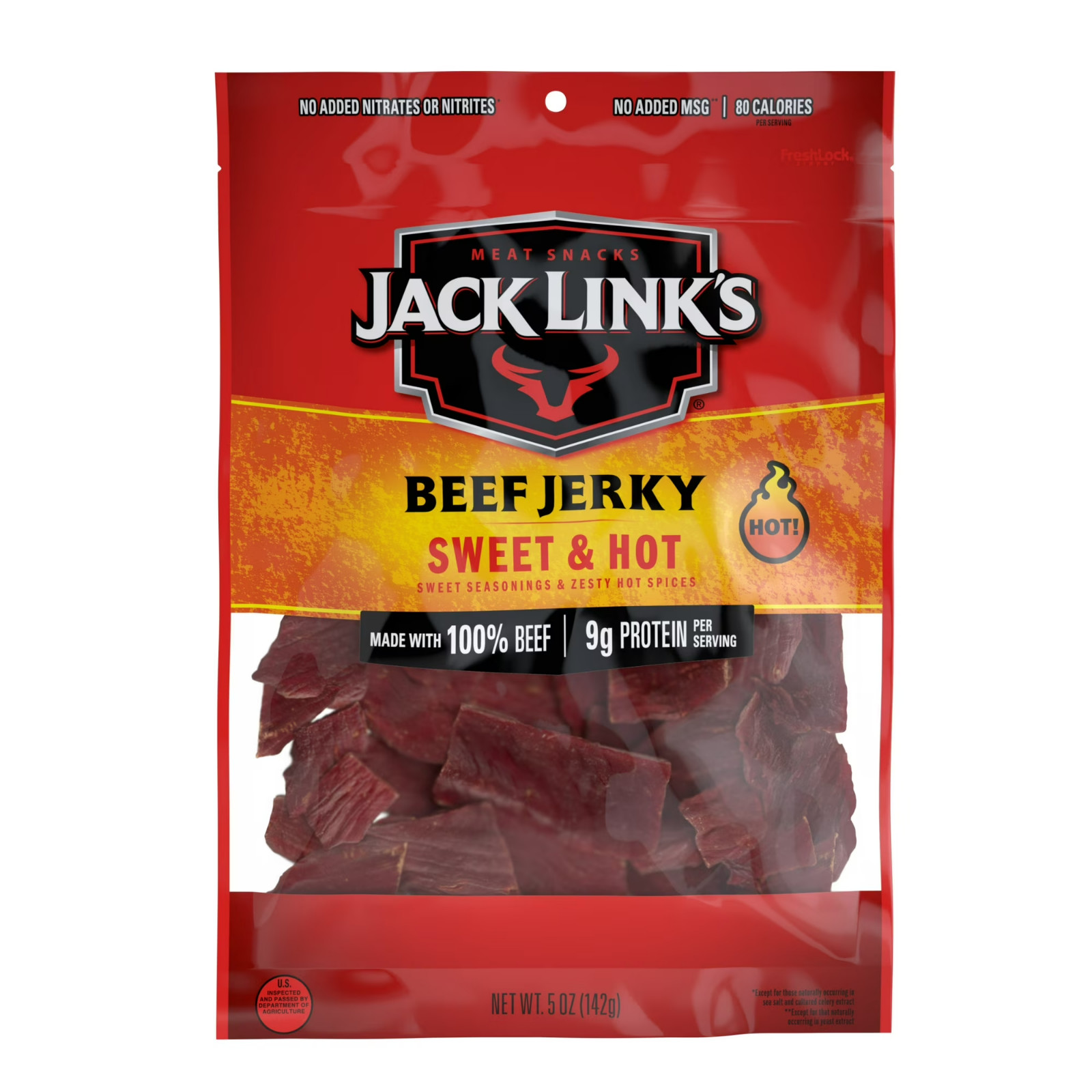 Jack Link’s Beef Jerky, Sweet & Hot, Made with 100% Beef, 5 oz