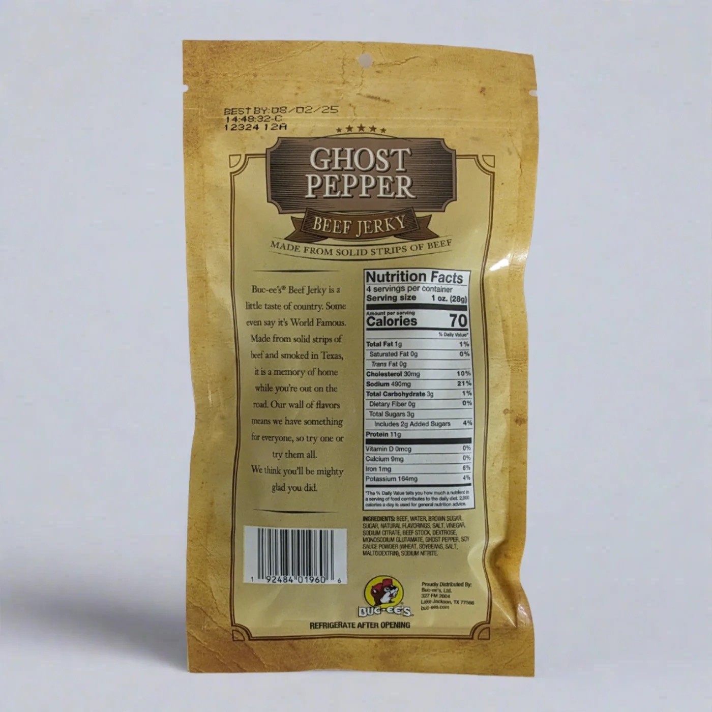 Buc-ee’s Hill Country Beef Jerky (Ghost Pepper)