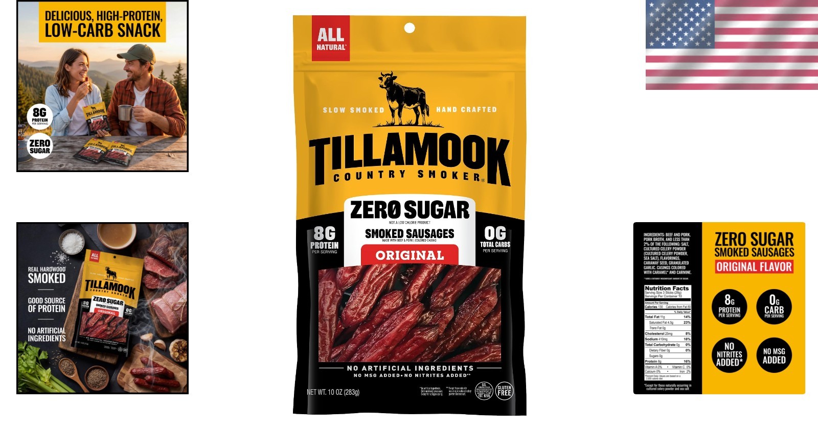 High Protein Keto Smoked Sausages – 10 Oz Gourmet Snack for Active Lifestyles