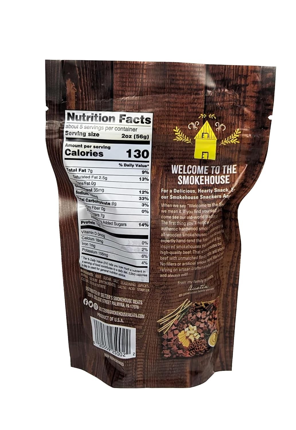 Lebanon Bologna Smokehouse Snackers, Original (10 oz bag) + Sweet Flavor (10 oz)