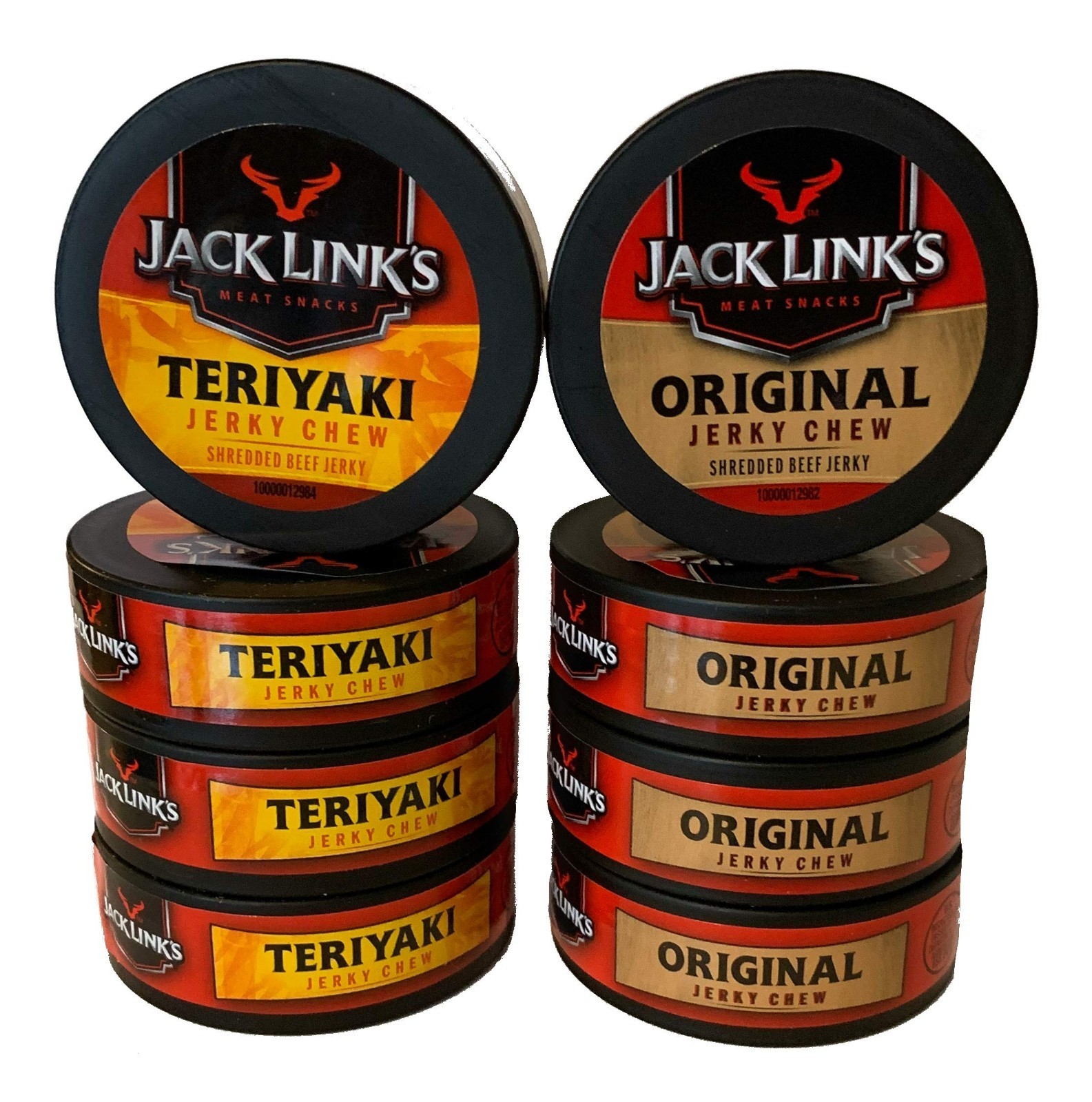 Beef Jerky Chew Bundle – Original & Teriyaki Flavors | 8 Cans Total | .32 oz Eac