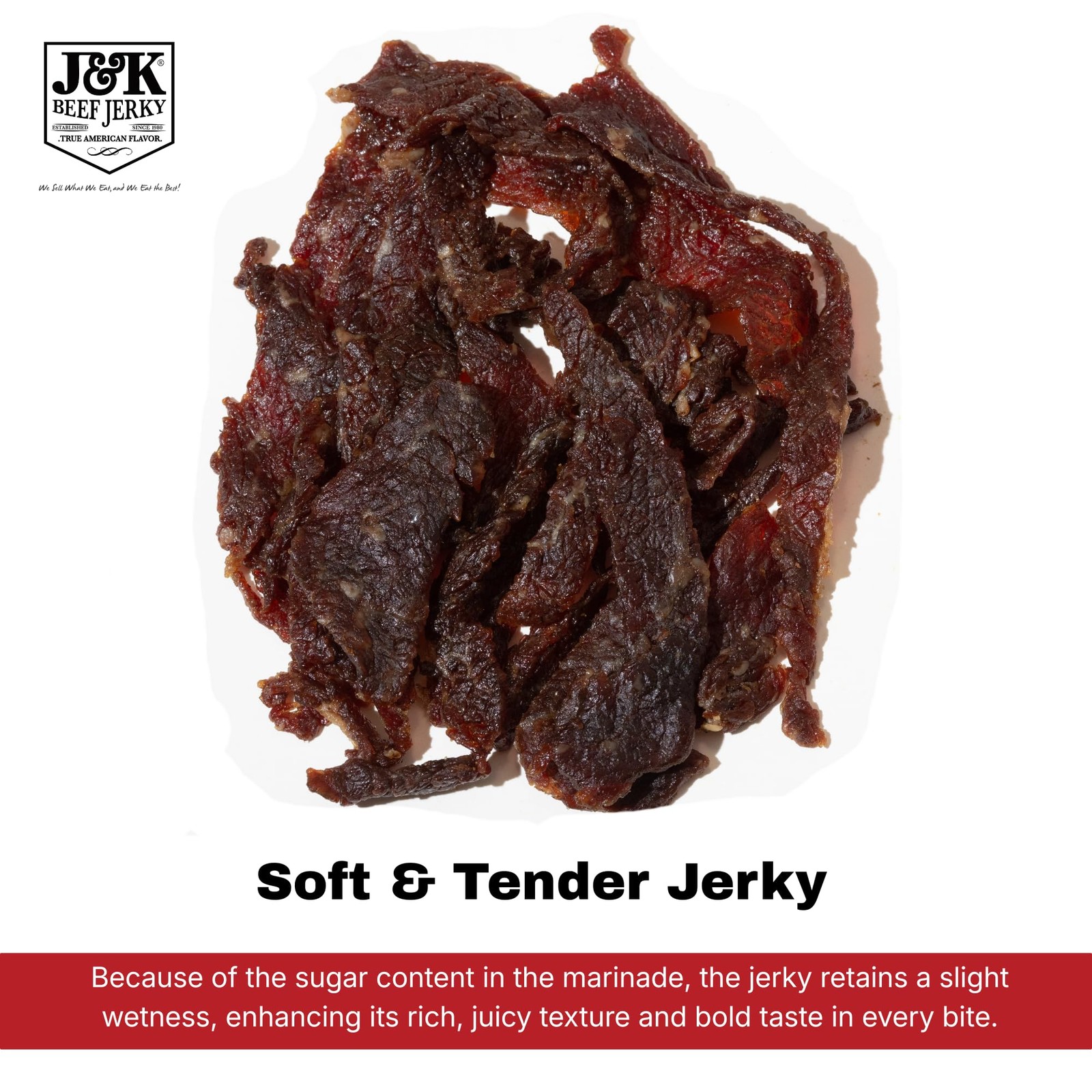 J&K Jerky Beef Brisket Jerky Pineapple Teriyaki Hand Crafted Small Batch Am…