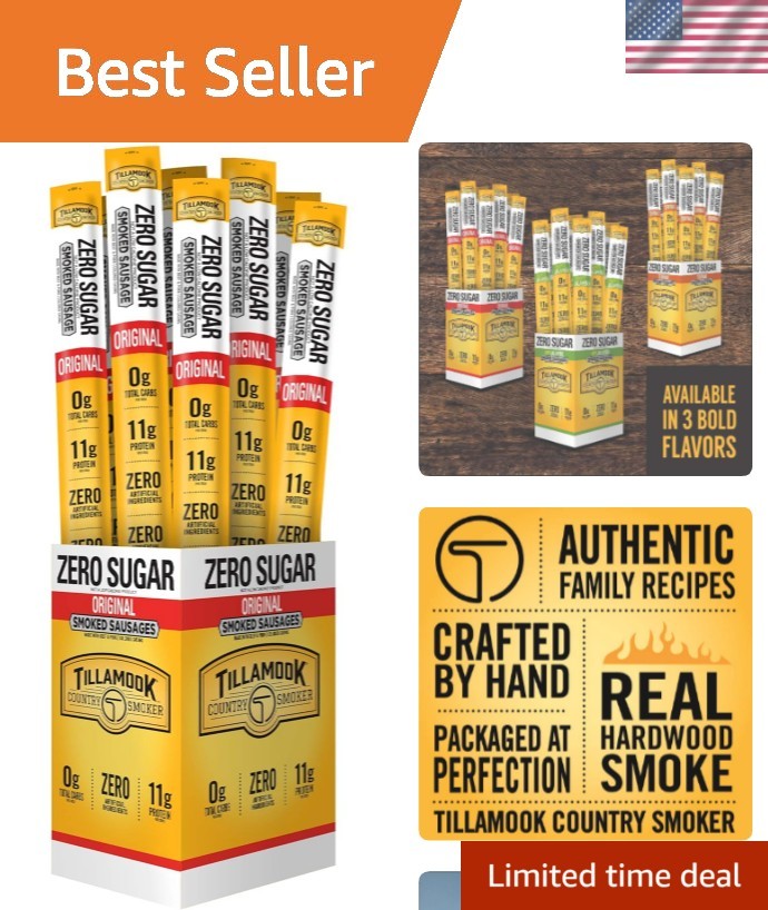 Keto Zero Sugar Smoked Sausages | 24 Sticks of Hardwood Smoked Flavor