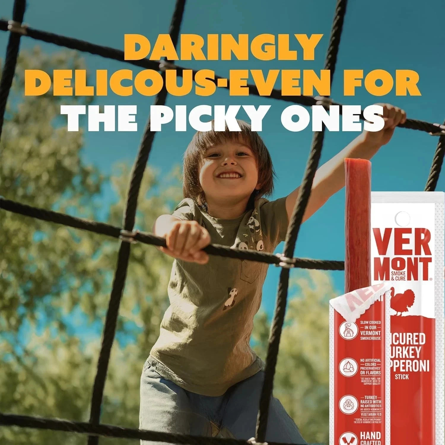 Vermont Smoke & Cure – Turkey Uncured Pepperoni Meat Sticks – Protein Snacks