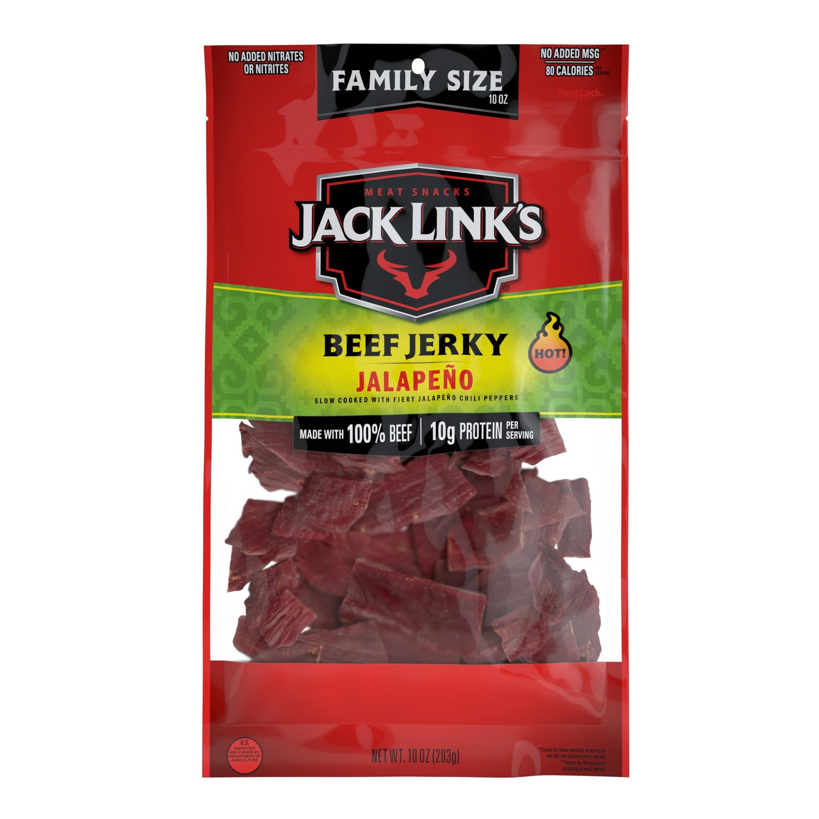 Jack Link’s Spicy Beef Jerky Jalapeño Made W/ 100% Beef 10g of Protein per