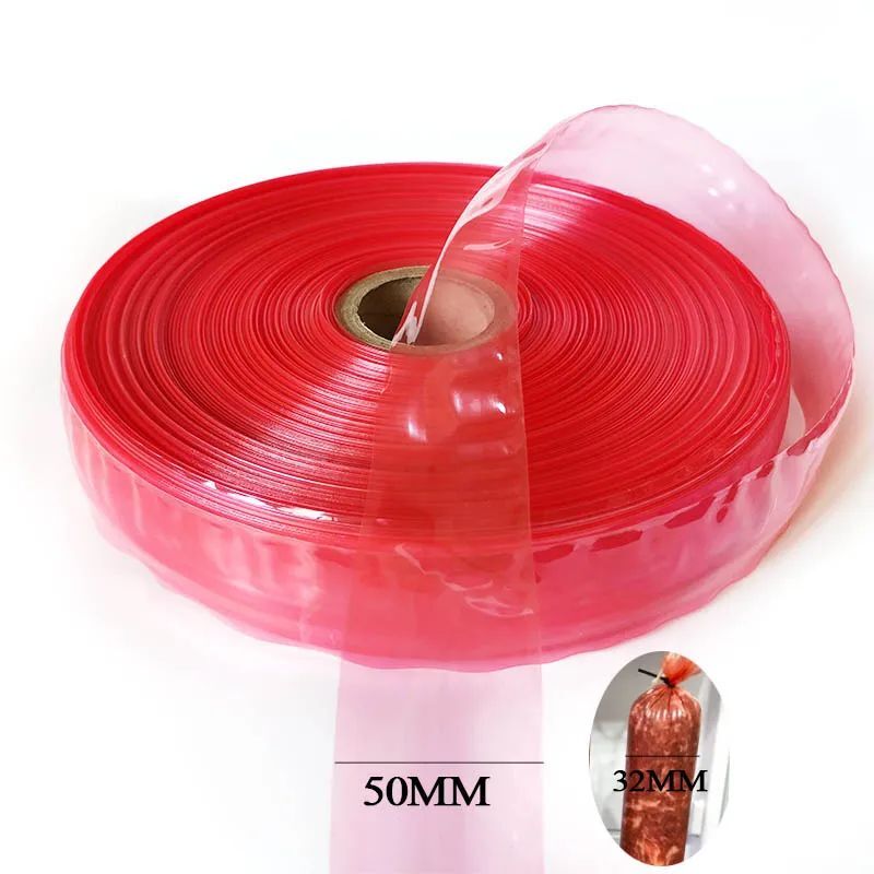 5cm x 5/10 Meters Casings for Sausage Shell Food Grade Hot Dog Plastic Inedible