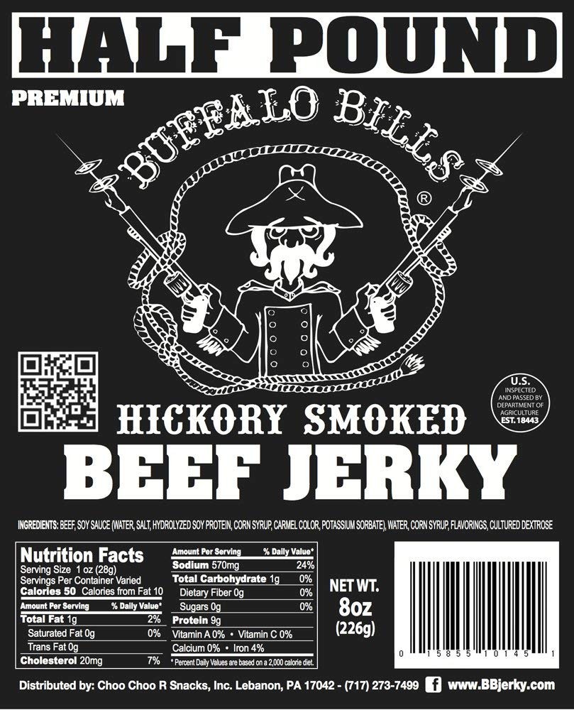 8oz Premium Hickory Beef Jerky Pieces (hickory smoked jerky in random size pi…