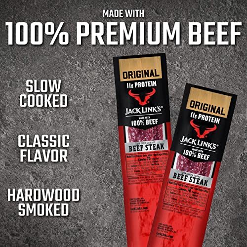 Jack Links Premium Cuts Beef Steak, Original, Strips, Bulk 1 Ounce (Pack of 72)