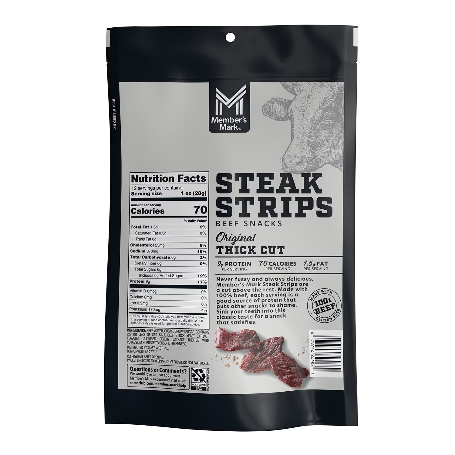 Member’s Mark Beef Steak Strips 12 Oz EXP 03/2027