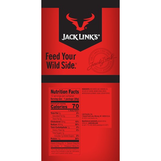 Jack Links Original Beef Steak, 1 Ounce, 12 Per Box, 12 Per Case