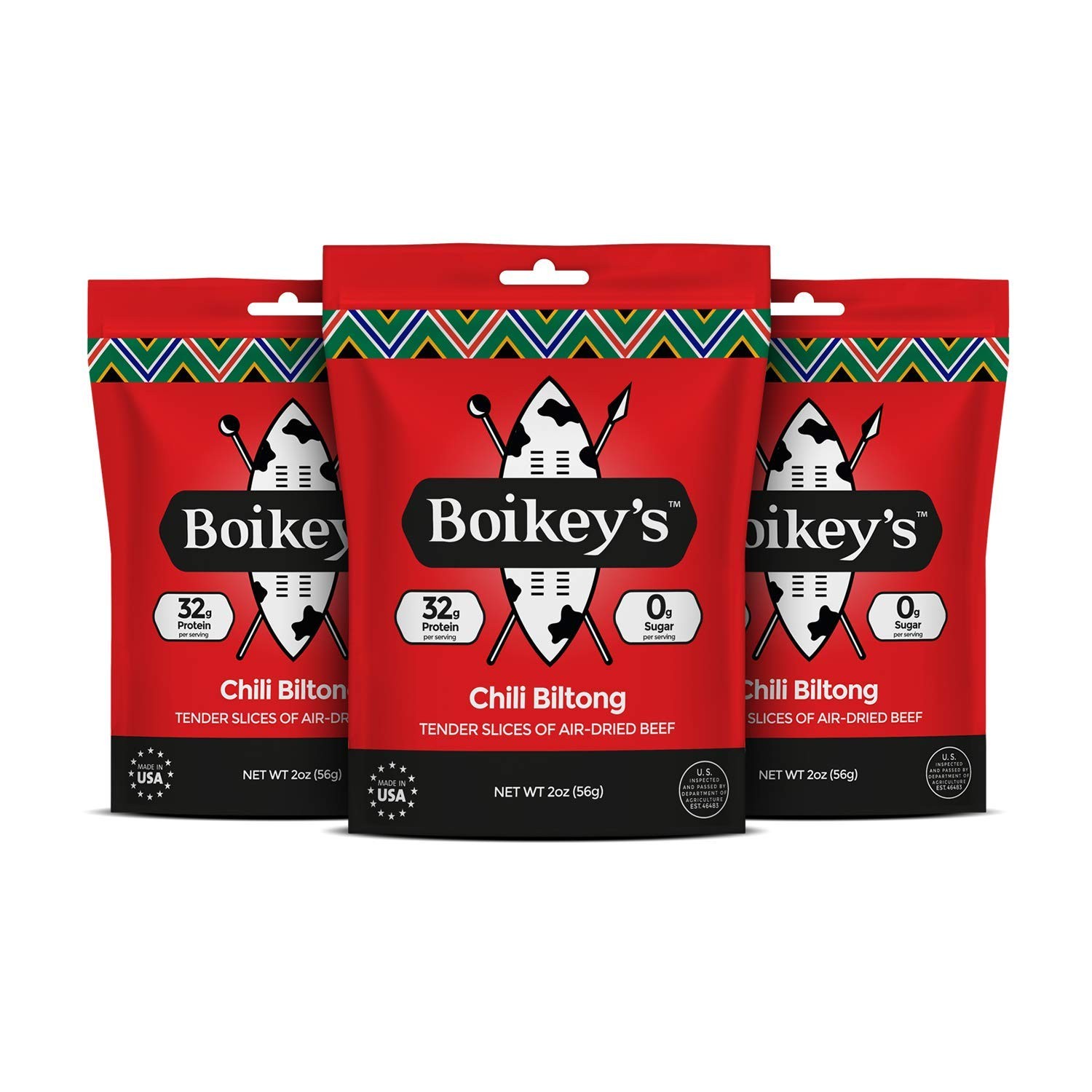 Boikeys Biltong South African Style Beef Jerky – Chili Flavor – Gluten Free -…