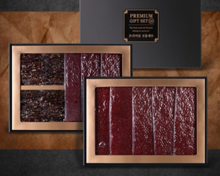 Nonghyup premium beef jerky gift set 14.1 oz, mixed type 8.5oz & 10.6oz