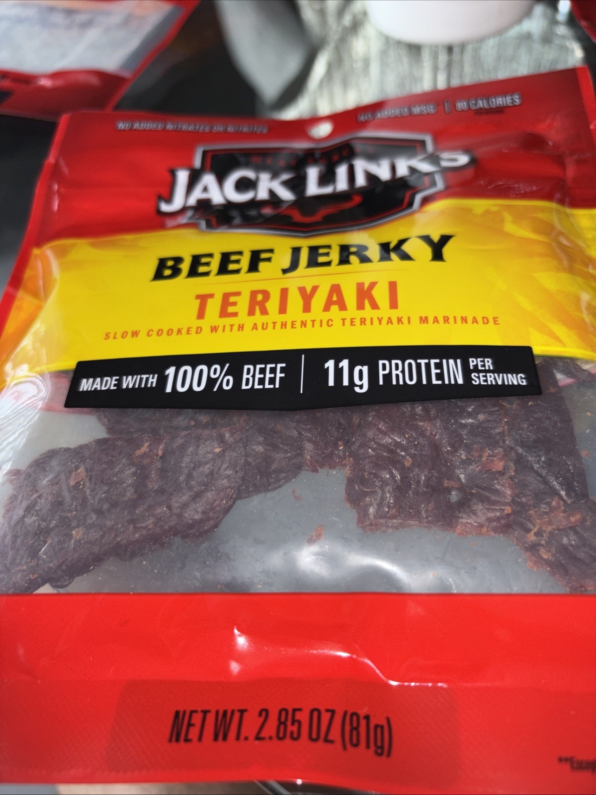 🔵 New Jack Link’s Original Beef Teriyaki Normal Meat Snacks Jerky Bag 2.85