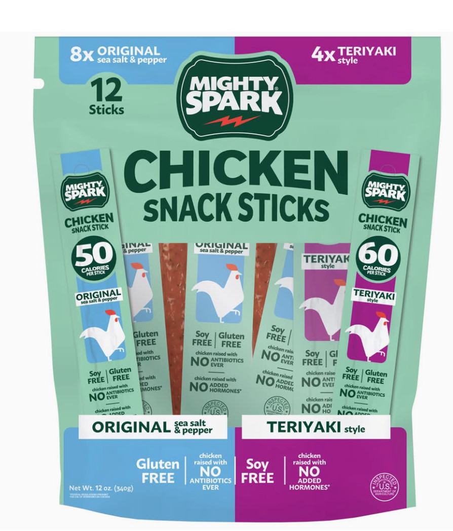 Mighty Spark Teriyaki Chicken Stick Variety (12 oz, 12 ct) VIRAL!