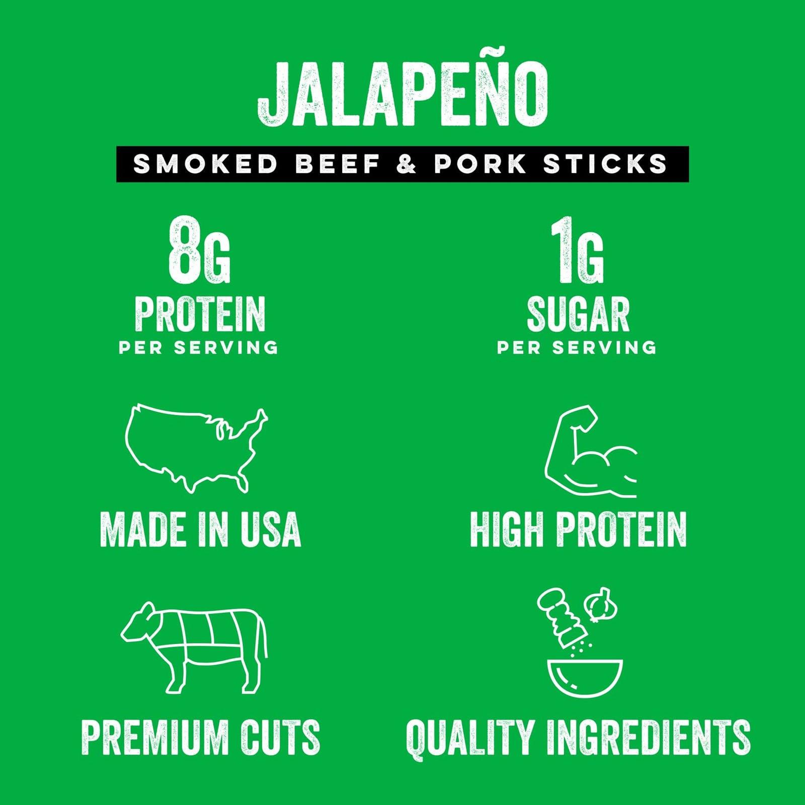 CHEF’S CUT Jerky Snack Sticks Jalapeno Cheddar 1.0 oz (Pack of 24)