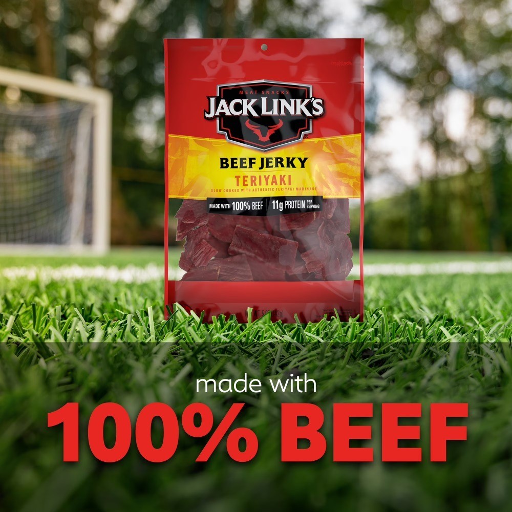 Jack Link’s Beef Jerky, Teriyaki, Made with 100% Beef, 11g of Protein per