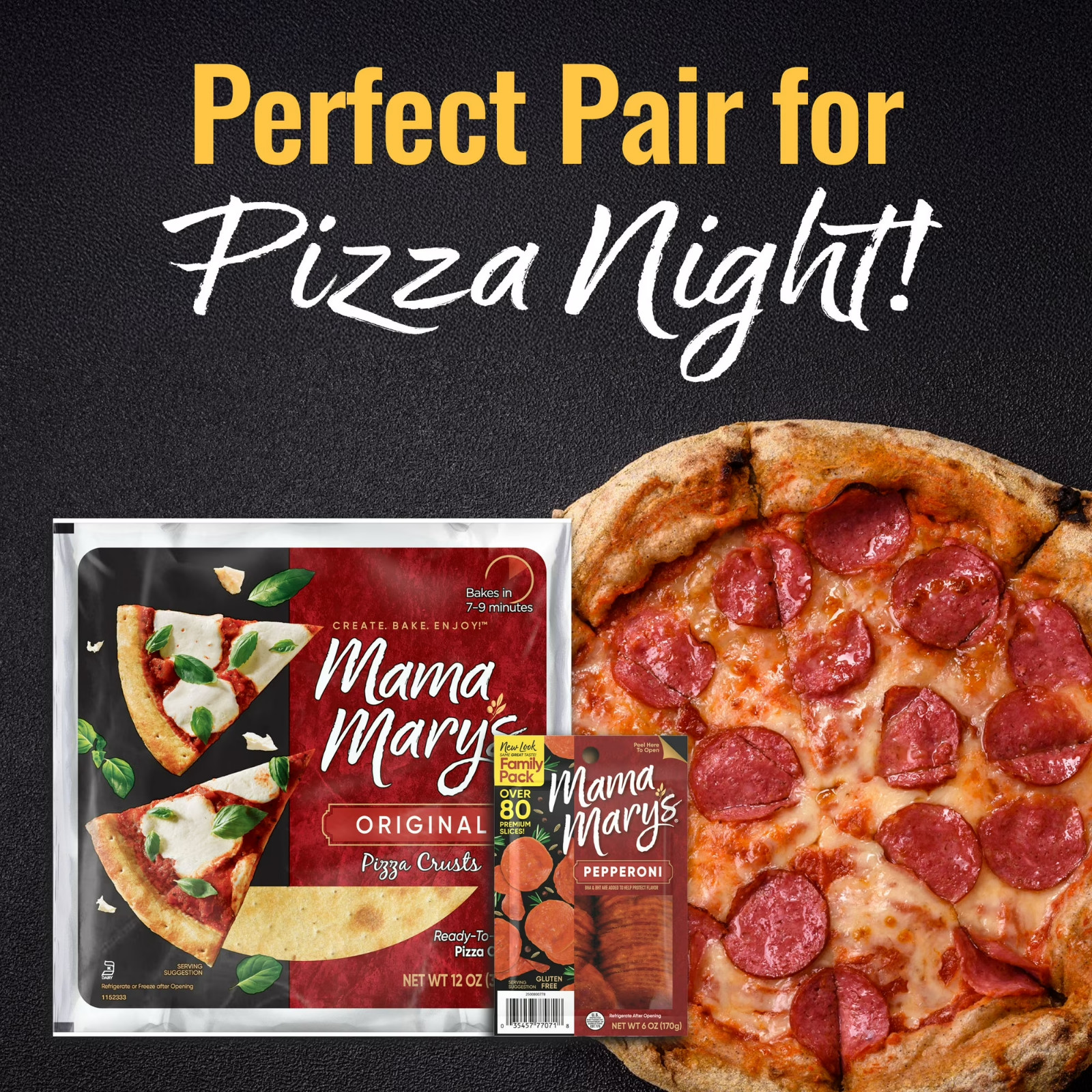 (2 pack) Mama Mary’s Pepperoni Slices, Sliced Pepperoni, 6 oz pack