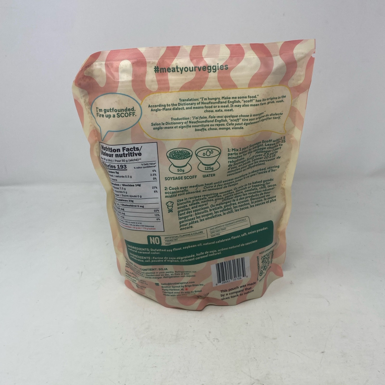 Brother Sprout Soysage Scoff plant-based sausage crumbles 500g