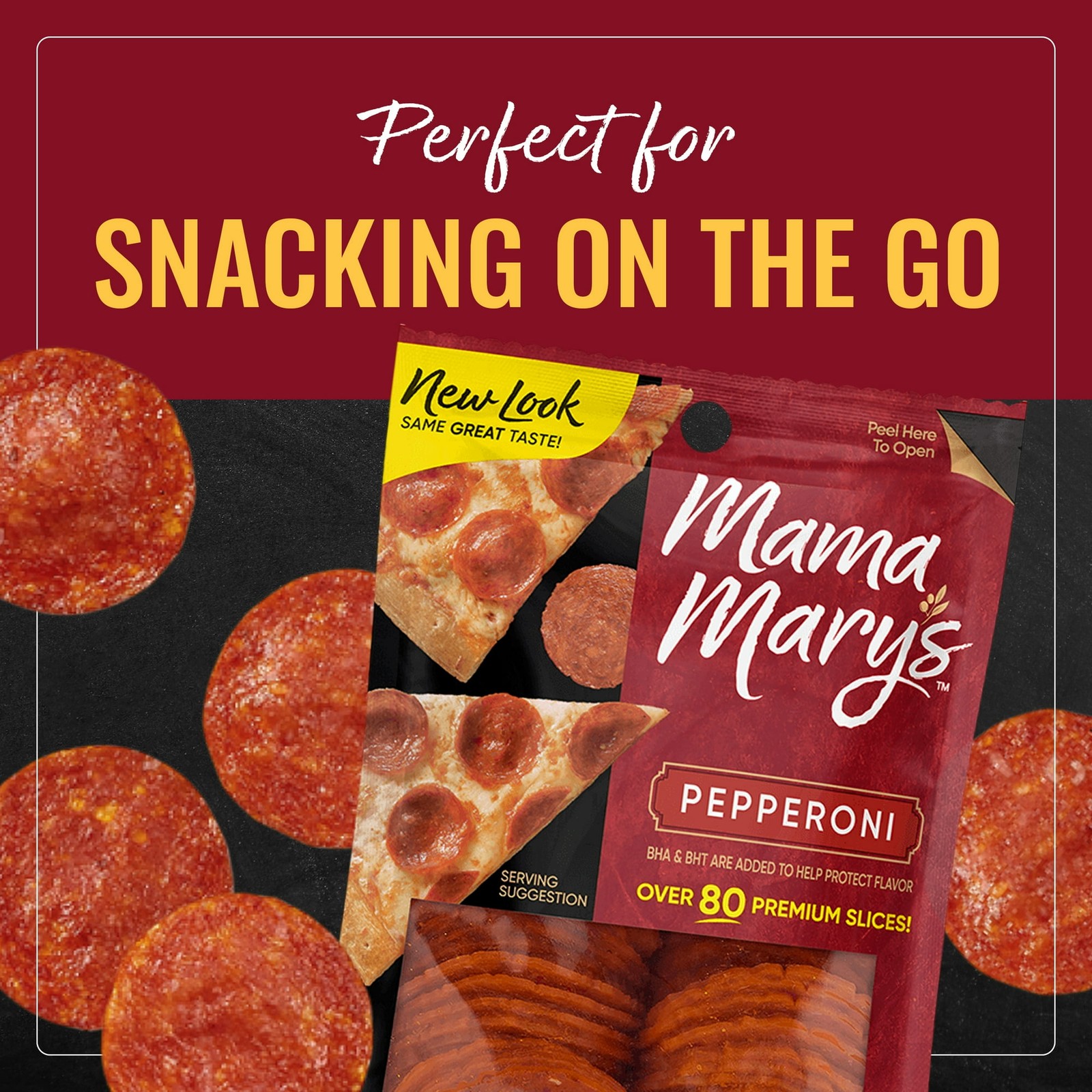 (2 pack) Mama Mary’s Pepperoni Slices, Sliced Pepperoni, 6 oz pack