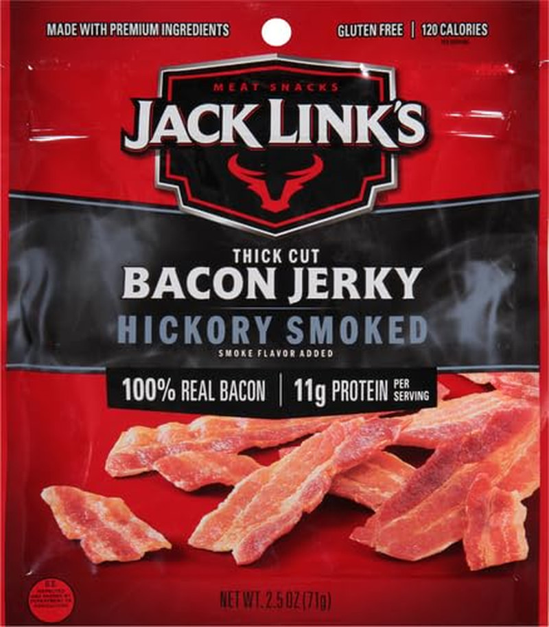 Bacon Jerky, Hickory Smoked – Flavorful Ready to Eat Meat Snack with 11G of Prot