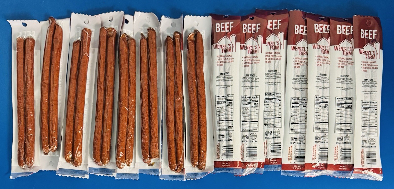 (15) Wenzel’s Farm Original Beef Sticks 2oz. Bulk Lot BB: 01/27