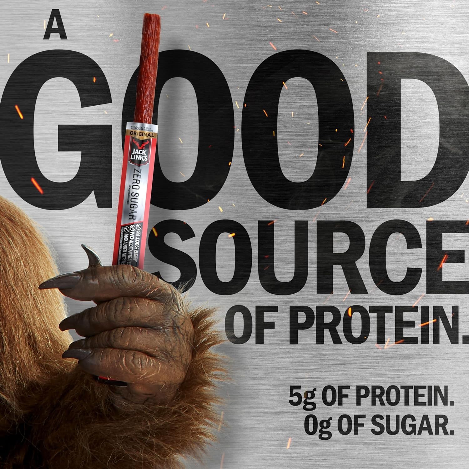 Beef Sticks Original Zero Sugar 0.92oz 20ct 100% Beef Keto Paleo Snack