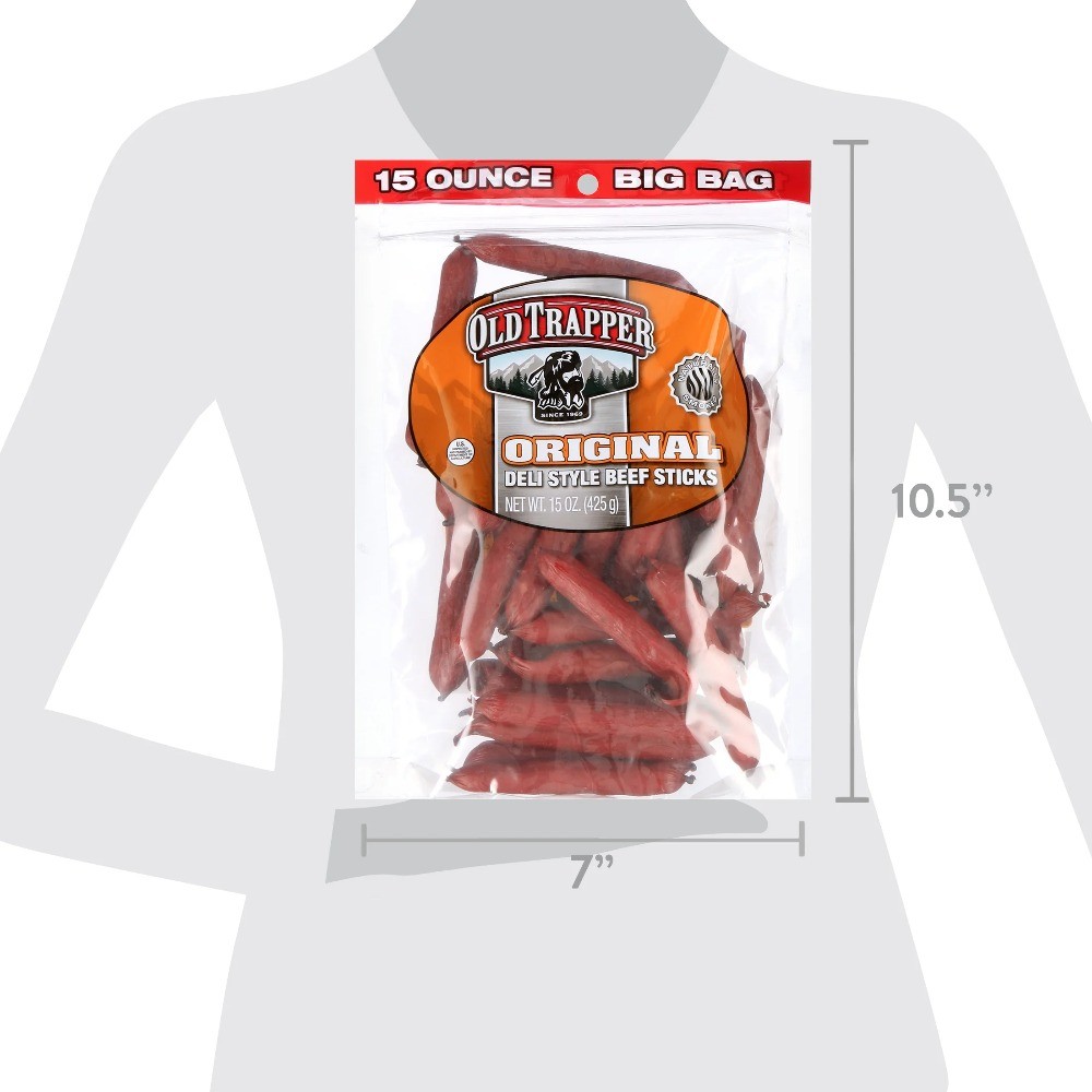 Old Trapper Original Beef Stick 15oz Resealable Bag