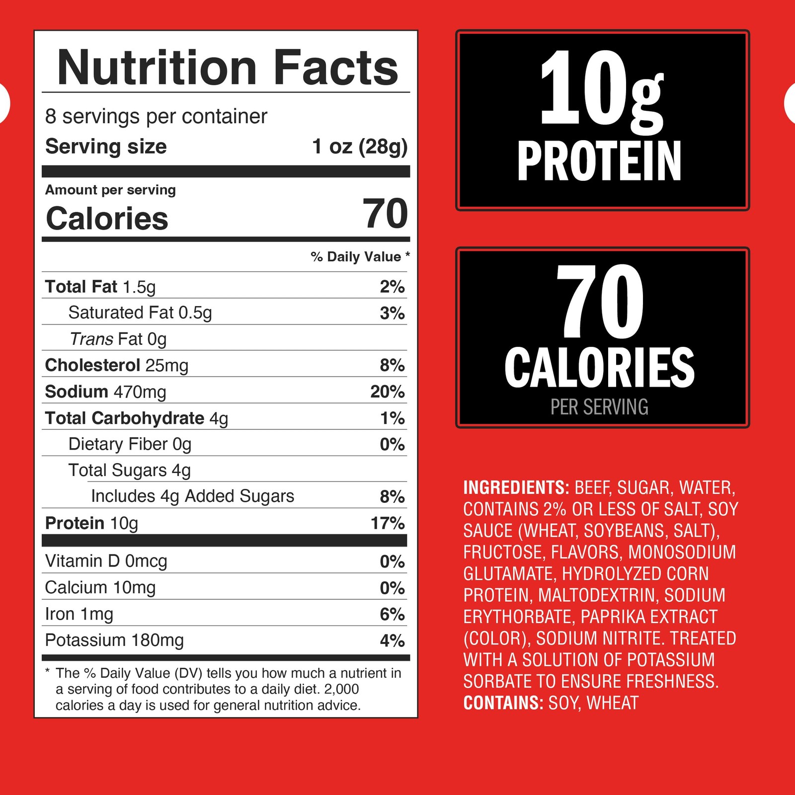 Beef Tender Bites Teriyaki Half Pounder Bag – Flavorful Meat Protein Snacks f…